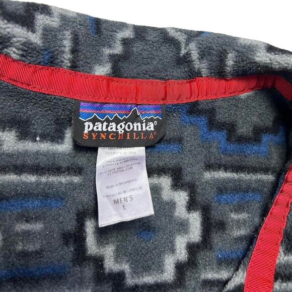 Patagonia Synchilla Vintage 2012 Snap-T Aztec Geometric Fleece Sweater Jacket M - Picture 4 of 5
